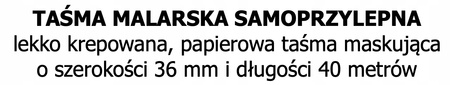 Tesa Taśma maskująca malarska papierowa 40m 38mm