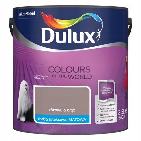 Farba lateksowa Dulux COLOURS of the WORLD 2,5 l Różowy a Brąz