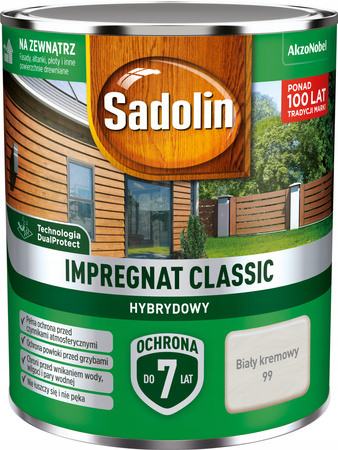 Impregnat drewna Sadolin Hybrydowy Kremowy 0,75L