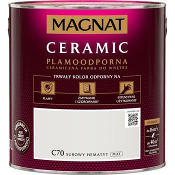 Farba ceramiczna do ścian Magnat Ceramic SUROWY HEMATYT C70 2,5l