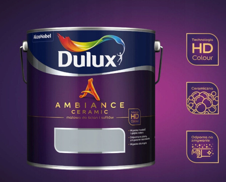 Dulux Ambiance CeDulux Ambiance Ceramic Classic Grey 2,5L - farba ceramiczna do ścian i sufitów