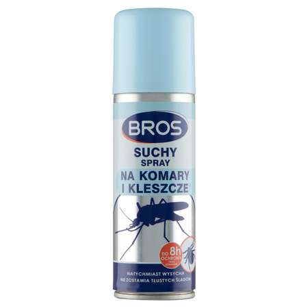 BROS SUCHY SPRAY NA KOMARY I KLESZCZE 90ML - Skuteczny Bez Plam