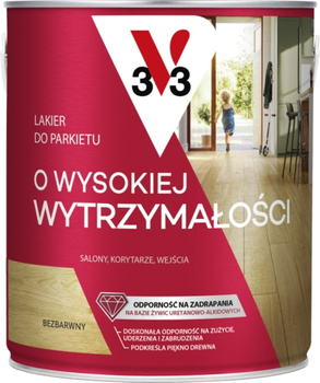 LAKIER DO PARKIETU Wysoka Wytrzymałość V33 SATYNOWY 5L