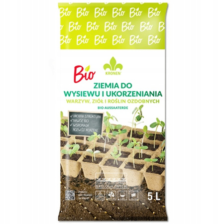 KRONEN Ziemia BIO do wysiewu i ukorzeniania 5 L 5,5-6,5 pH