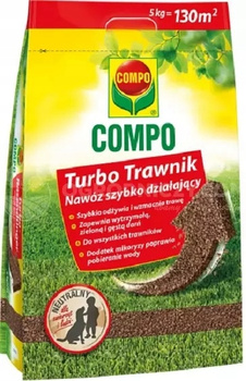 COMPO NAWÓZ SZYBKO DZIAŁAJĄCY DO TRAWNIKÓW TURBO TRAWNIK UNIWERSALNY 5kg