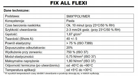 Klej polimerowy uniwersalny czarny Soudal FixALL Flexi 290 ml - klejuszczelniacz elastyczny