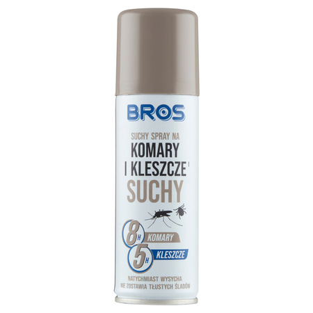 BROS SUCHY SPRAY NA KOMARY I KLESZCZE 90ML - Skuteczny Bez Plam