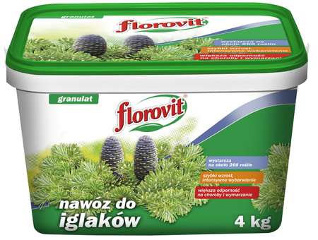 Nawóz Do Iglaków 4kg Florovit - Bujny Wzrost, Piękne Igły i Ochrona Zimą!