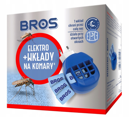 BROS elektro + 10 wkładów na komary - 120 godzin skutecznej ochrony