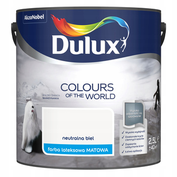 Farba lateksowa DULUX KŚ Neutralna Biel 2,5L Biała