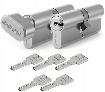 Zestaw wkładek Gerda H Plus 40G/30 i 30/40 satyna – system jednego klucza