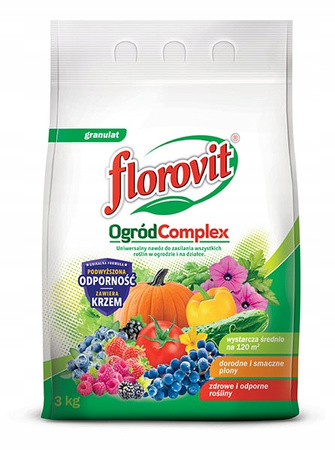 FLOROVIT NAWÓZ UNIWERSALNY OGRÓD COMPLEX 3KG KOMPLEKSOWA PIELĘGNACJA