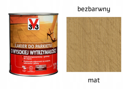 Lakier Do Parkietu Wysoka Wytrzymałość V33 bezbarwny MAT 0.75L