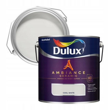 Dulux Ambiance Ceramic Cool White 2,5L - farba ceramiczna do ścian i sufitów