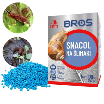 BROS Snacol 3GB 1,1 kg - skuteczny granulat na zwalcza ślimaki w ogrodzie