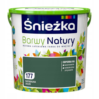 Śnieżka Barwy Natury 177 Naturalna Zieleń - Elegancka Lateksowa Matowa