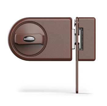 Zamek uniwersalny nawierzchniowy Gerda ZN 100 brąz strukturalny - solidny