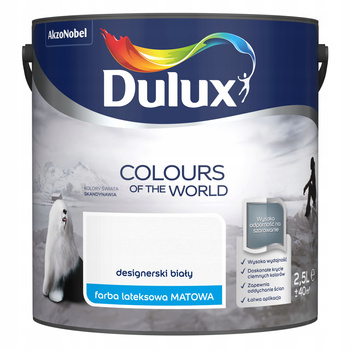 Farba lateksowa DULUX Designerski Biały Mat 2,5L