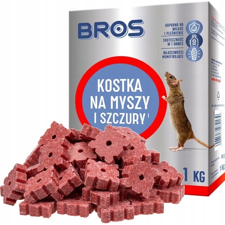 BROS KOSTKA NA MYSZY I SZCZURY 1KG