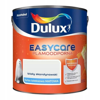 DULUX EASYCARE Farba lateksowa ścienna 2,5 l BIAŁY SKANDYNAWSKI