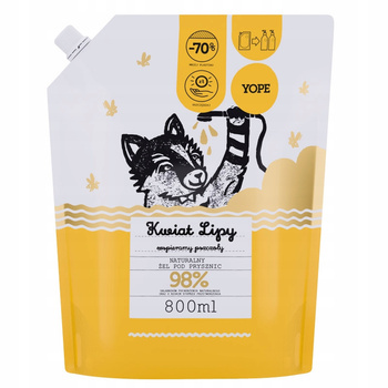 YOPE Żel pod prysznic Kwiat lipy ZAPAS 800ml
