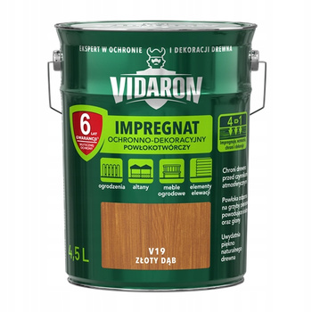 Impregnat do drewna Vidaron złoty dąb V19 4,5L