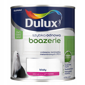 Farba akrylowa do mebli Dulux 0,75 l biel połysk