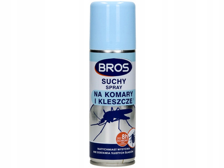BROS SUCHY SPRAY NA KOMARY I KLESZCZE 90ML - Skuteczny Bez Plam