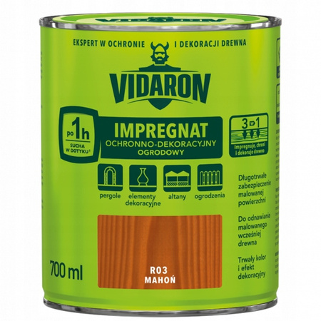 Vidaron Impregnat Ochronno Dekoracyjny Ogrodowy R01 dąb bielony 4,5L