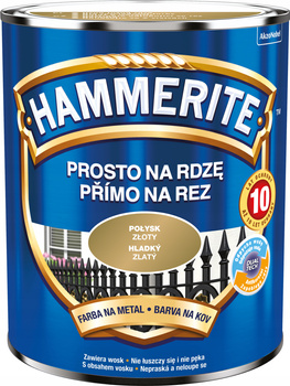 HAMMERITE Farba na rdzę 0,7L ZŁOTY POŁYSK