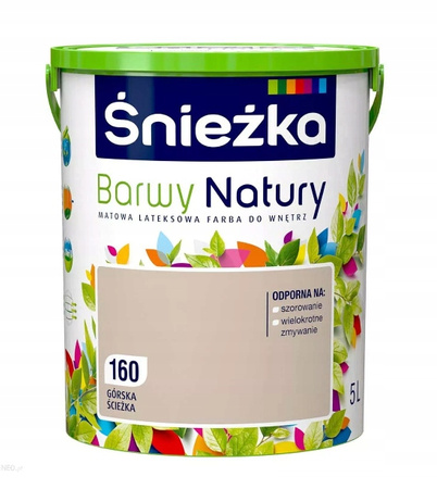 Farba Lateksowa Ścienna Śnieżka BarwyNaturyT górska ścieżka 160 poj. 5,0L