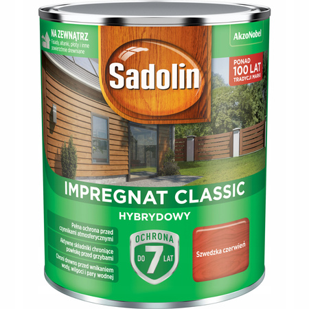 Impregnat drewna Sadolin Szwedzka Czerwień 0,75L