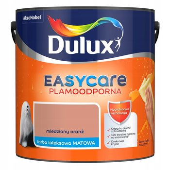 Farba Plamoodporna Dulux EasyCare Miedziany Oranż: Ożyw swoje wnętrza 2,5L