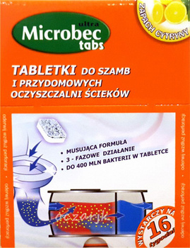 BROS Microbec ULTRA 20g -skuteczna tabletka do szamb i oczyszczalni ścieków