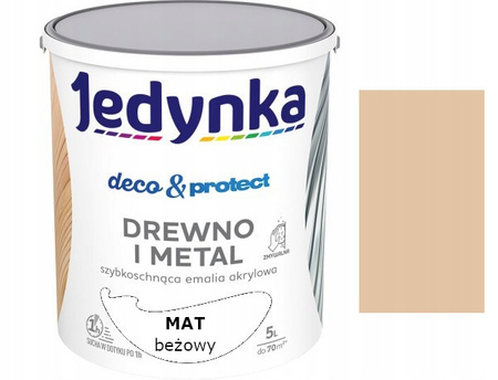 Jedynka do mebli Deco&Protect Drewno i Metal Mat Beżowy 0,7L