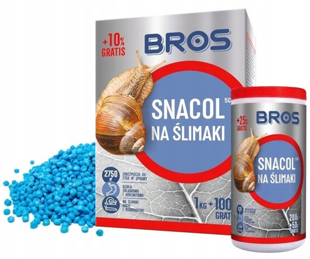 Bros skuteczny środek Granulat trutka na Ślimaki Środek Snacol 3GB 1kg+100g