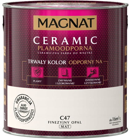 Farba ceramiczna do ścian Magnat Ceramic FINEZYJNY OPAL C47 2,5L