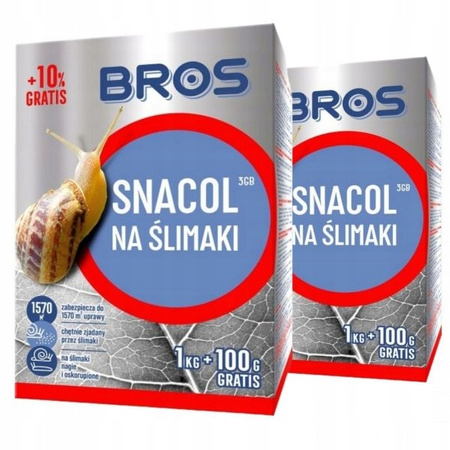 Bros skuteczny środek Granulat trutka na Ślimaki Środek Snacol 3GB 1kg+100g