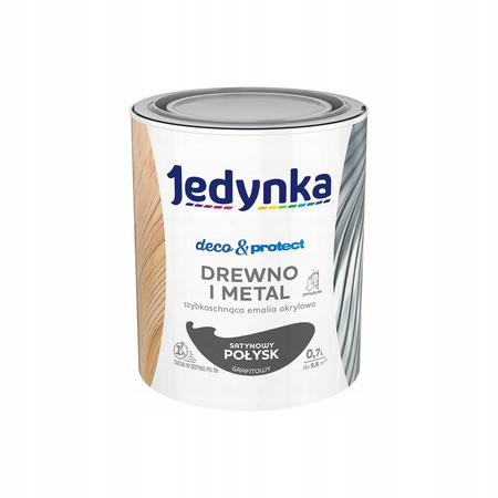 Jedynka do mebli Deco&Protect Drewno i Metal Satynowy Połysk Grafitowy 0,7L