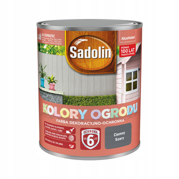 Farba do drewna Sadolin Ogród Ciemny Szary 0,7