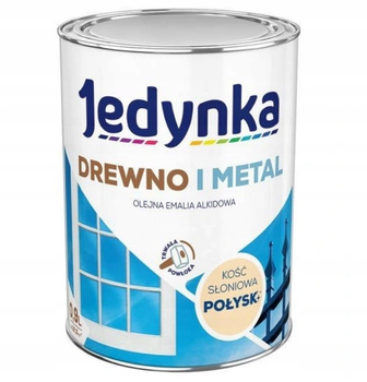 JEDYNKA Drewno i Metal Emalia Alkidowa Połysk KOŚĆ SŁONIOWA 0,9L