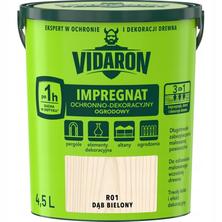 Vidaron Impregnat Ochronno Dekoracyjny Ogrodowy 700 ml R01 dąb bielony 0,7L