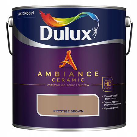 Dulux Ambiance Ceramic Prestige Brown 2,5L - farba ceramiczna do ścian i sufitów