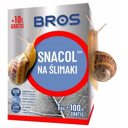 Bros skuteczny środek Granulat trutka na Ślimaki Środek Snacol 3GB 1kg+100g