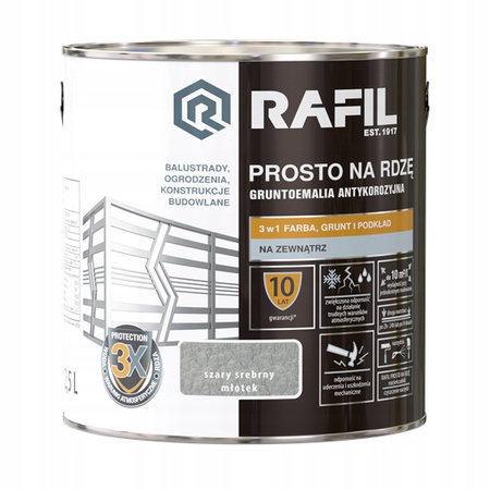 Farba do malowania Śnieżka RAFIL PROSTO, Młotkowa, Szary, 2,5L