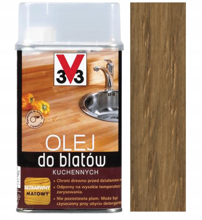 Olej V33 do blatów kuchennych bezbarwny 0.5l