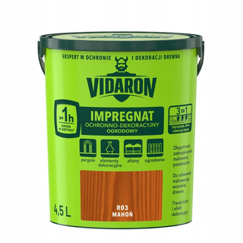 VIDARON Impregnat Ochronno Dekoracyjny Ogrodowy R03 mahoń 4,5L