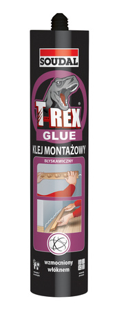 SOUDAL Klej montażowy hybrydowy T-REX SUPER MOCNY, BŁYSKAWICZNY - 380g - 