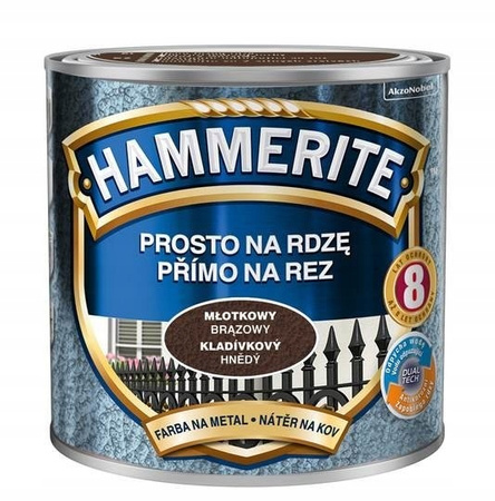 Farba olejno-ftalowa HAMMERITE Brązowy 0,25L