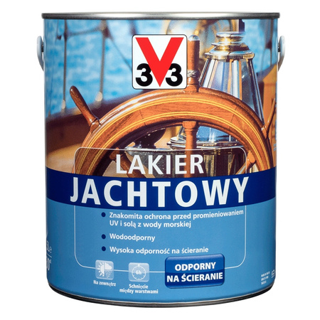 LAKIER JACHTOWY DO ELEMNTÓW DREWNIANYCH BEZBARWNY 0,75L V33